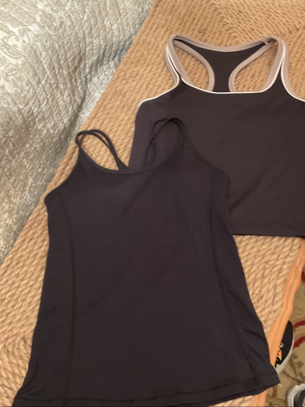 Women’s Black Racerback and Spaghetti Strap Tops - Pack of 2